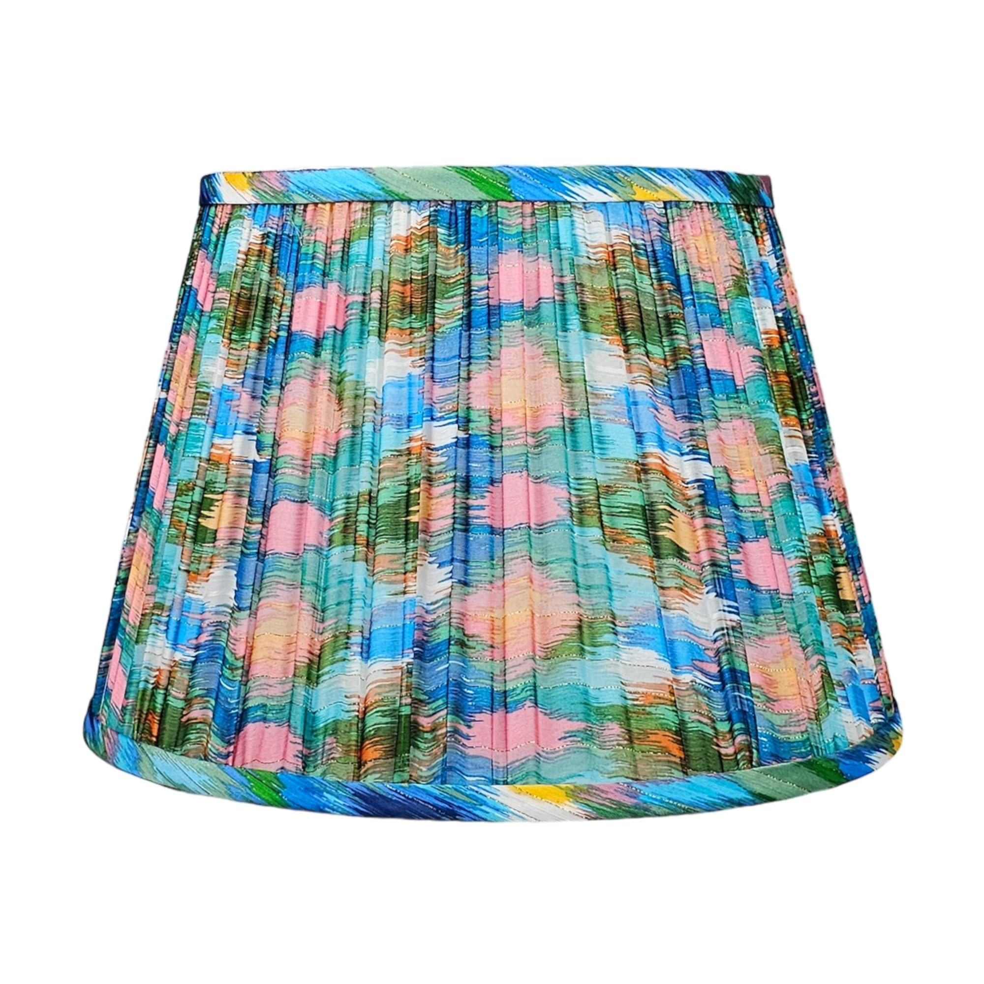 RDI Pleated Pattern Fabric Lampshade, Flora Collection, Large Lamp Shade, 10.5 x 16 x 11 inch (Top x Bottom x Height), Waterscape Blue | Amazon (US)