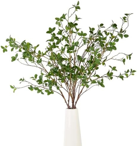 6pcs 41.3inch Greenery Stems Artificial Branches for Vases Olive, Spring Green Long Stem Fake Pla... | Amazon (US)