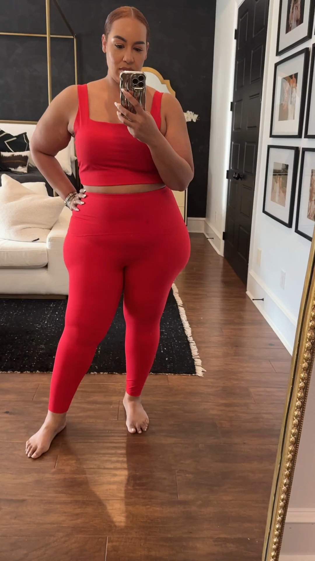 Living in this SPANX workout set — supportive, smoothing, and made to move with you. Wearing a size 2X for reference and it fits like a dream. ❤️

#LTKfitnessgoals #LTKMidsize #LTKActive