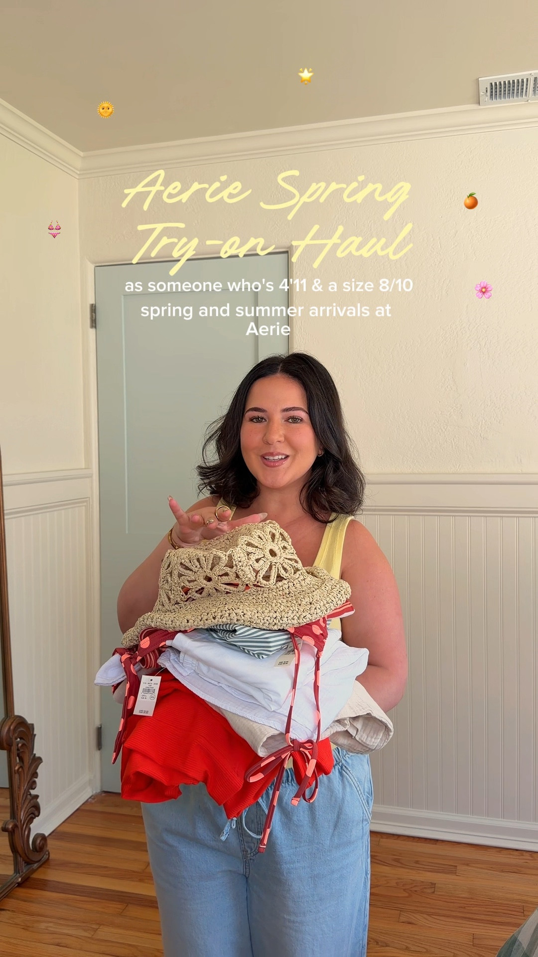 Haul of my new spring / summer faves from Aerie!!! SIZING BELOW 👇🏼🌸  // spring fashion haul, petite fashion, curvy girl outfit ideas

Orange Flare Pants - M
Orange Tube Top - M
Bikini Top - M
Bikini Bottoms - L
Green Mini Skort - L
White Mini Skort - L
White Cover Up Shirt - M
Beige Pants - M Short
Oversized Boyfriend T-shirt - S

#LTKMidsize #LTKootd #LTKPetite
