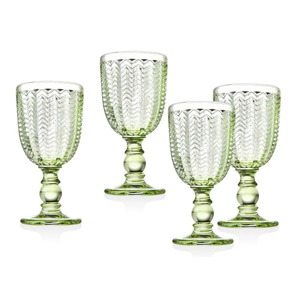 Twill 6 oz. Lead Crystal Goblet (Set of 4) | Wayfair North America