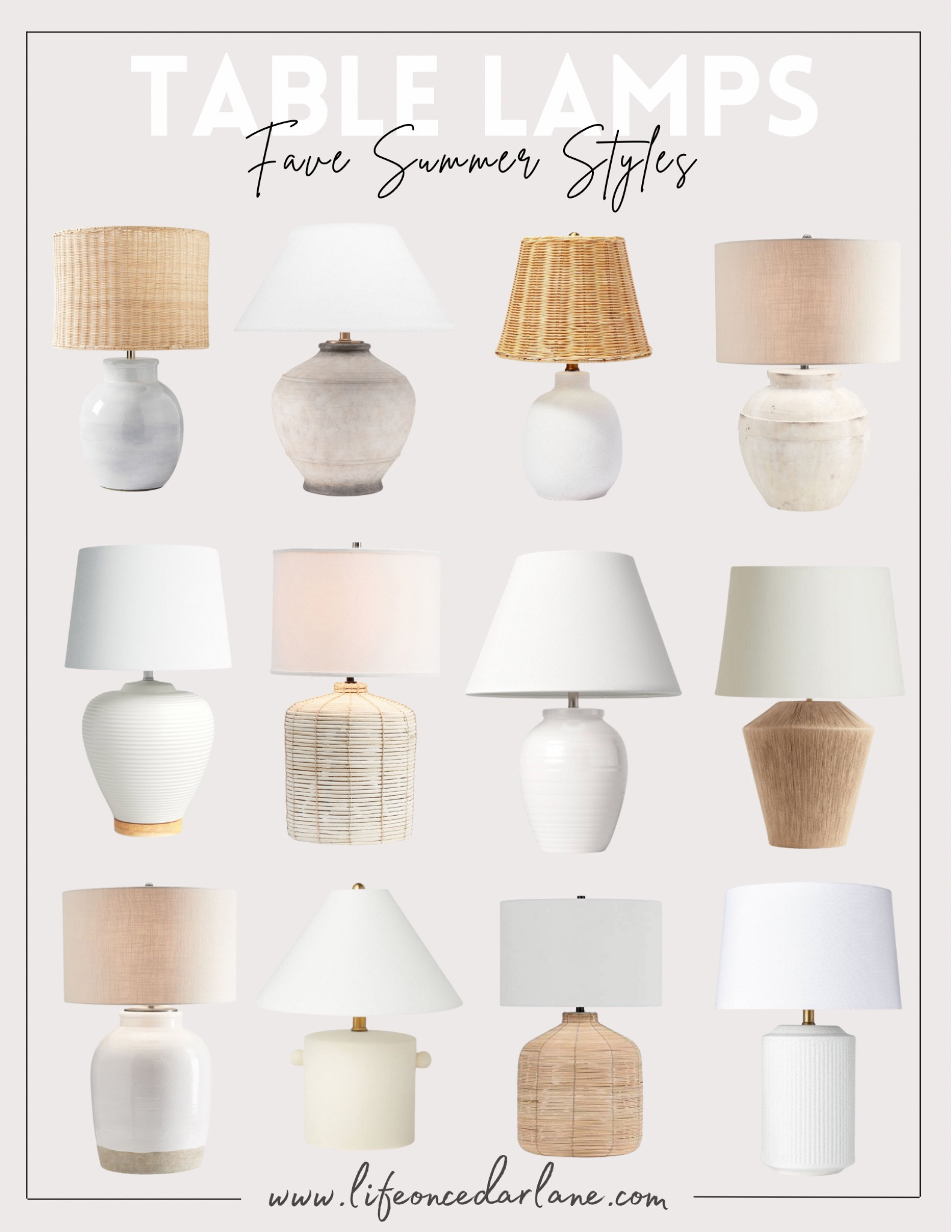 Table Lamps - Fave Summer Styles! Refresh your home with these pretty lamps! 

#homedecor #summerrefresh #tablelamp #lamps #neutrallamp

#LTKunder100 #LTKhome #LTKSeasonal