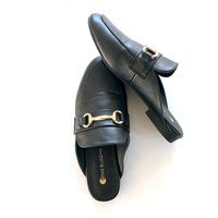 Vintage Mule Shoes | Size 6 Black Slip On Shoe Woman's Dress | Etsy (US)