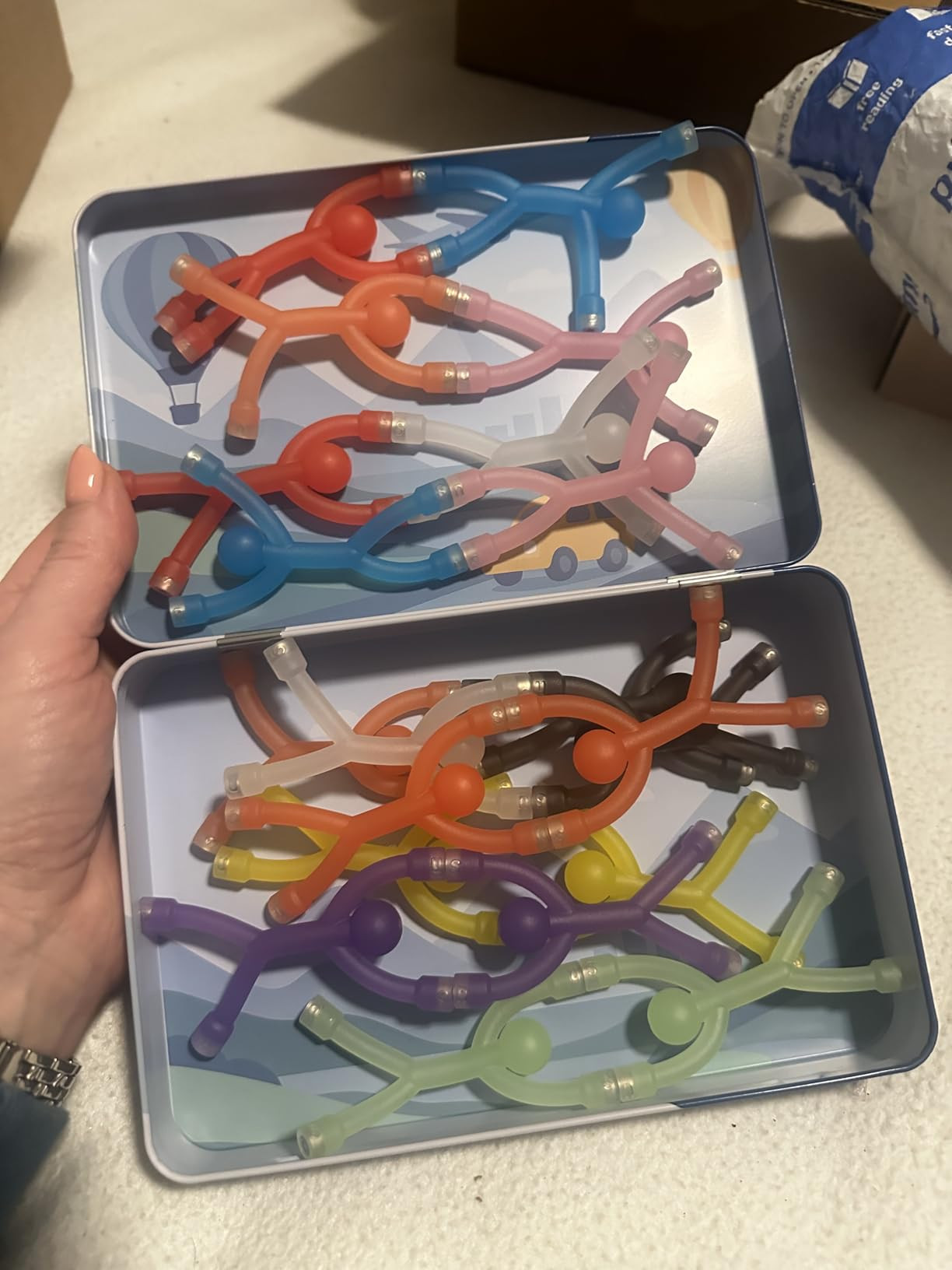 20Pcs Magnetic Travel Toys, Magnets Men for Kids with Metal Box, Airplane Car Travel Fidget Toys ... | Amazon (US)