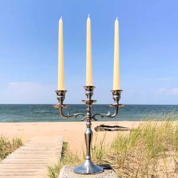3 Arm Metal Tabletop Candelabra | Wayfair North America