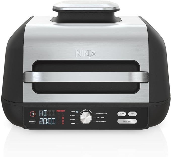 Ninja IG601 Foodi XL 7-in-1 Electric Indoor Grill Combo, use Opened or Closed, Air Fry, Dehydrate... | Amazon (US)