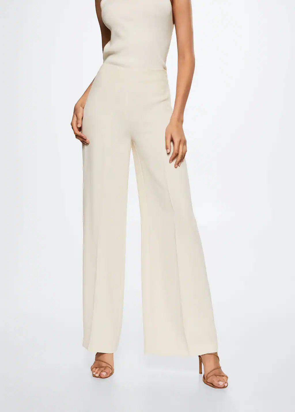 High-waist palazzo pants | MANGO (US)