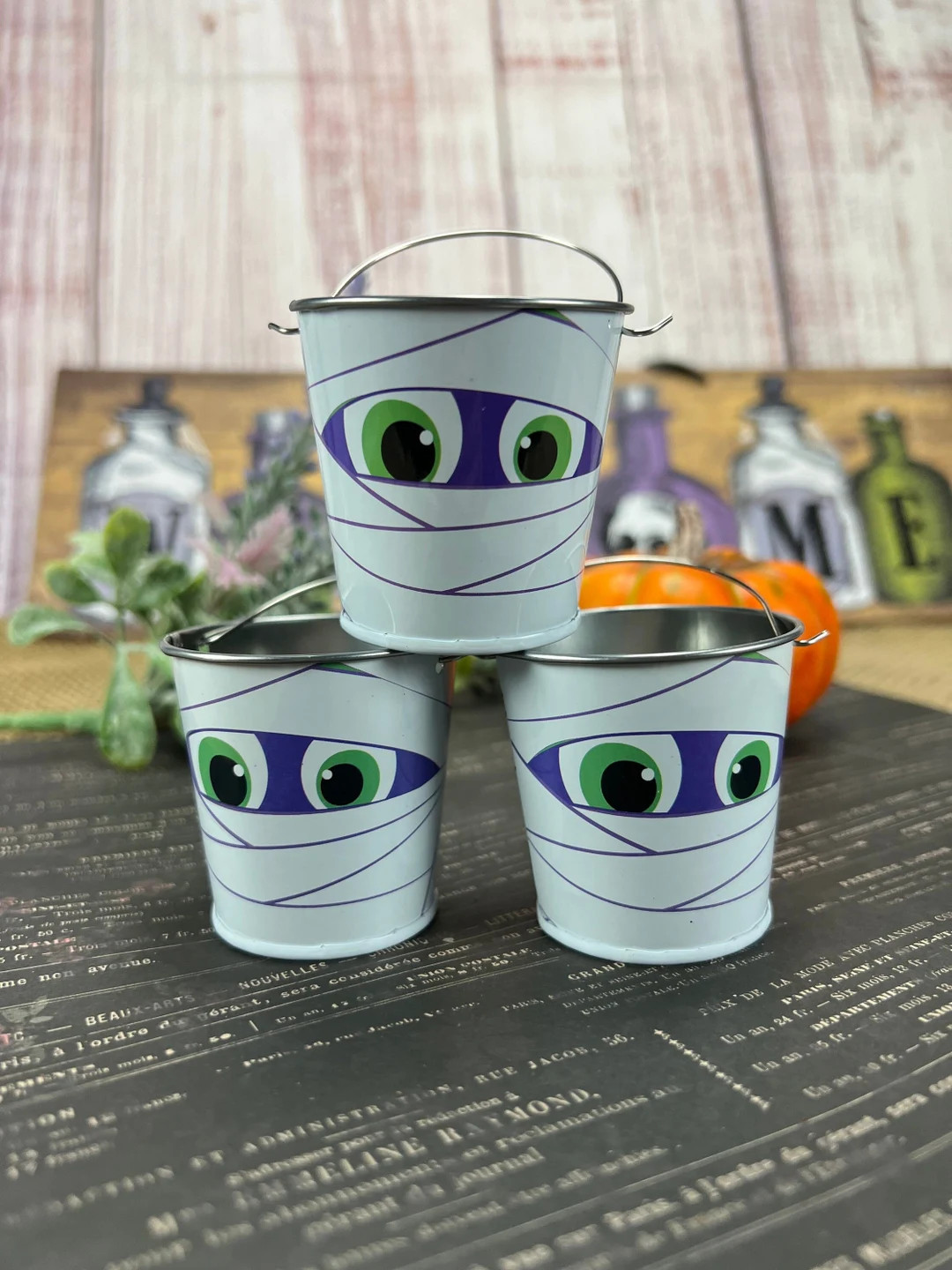 Set of 3 Mini Mummy Tin Buckets/ the Elfs Cottage - Etsy | Etsy (US)