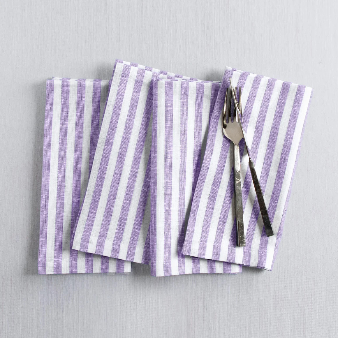 Amalfi Stripe Linen Napkins, Set of 4 | Solino Home