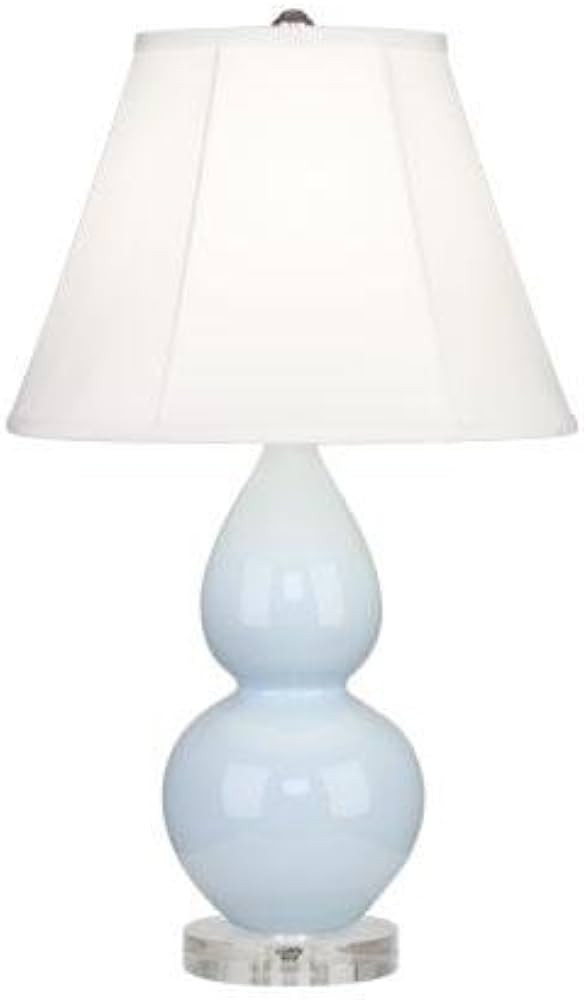 Robert Abbey A696 Lamps with Pearl Dupioni Fabric Shades, Lucite Base/Baby Blue Glazed Ceramic Fi... | Amazon (US)