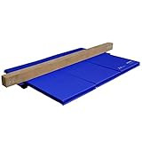 Z ATHLETIC Off Ground Training Balance Beam and 4' x 6' x 2" Mat Bundle (7"), tan & Blue, ZATH-OGB-4 | Amazon (US)