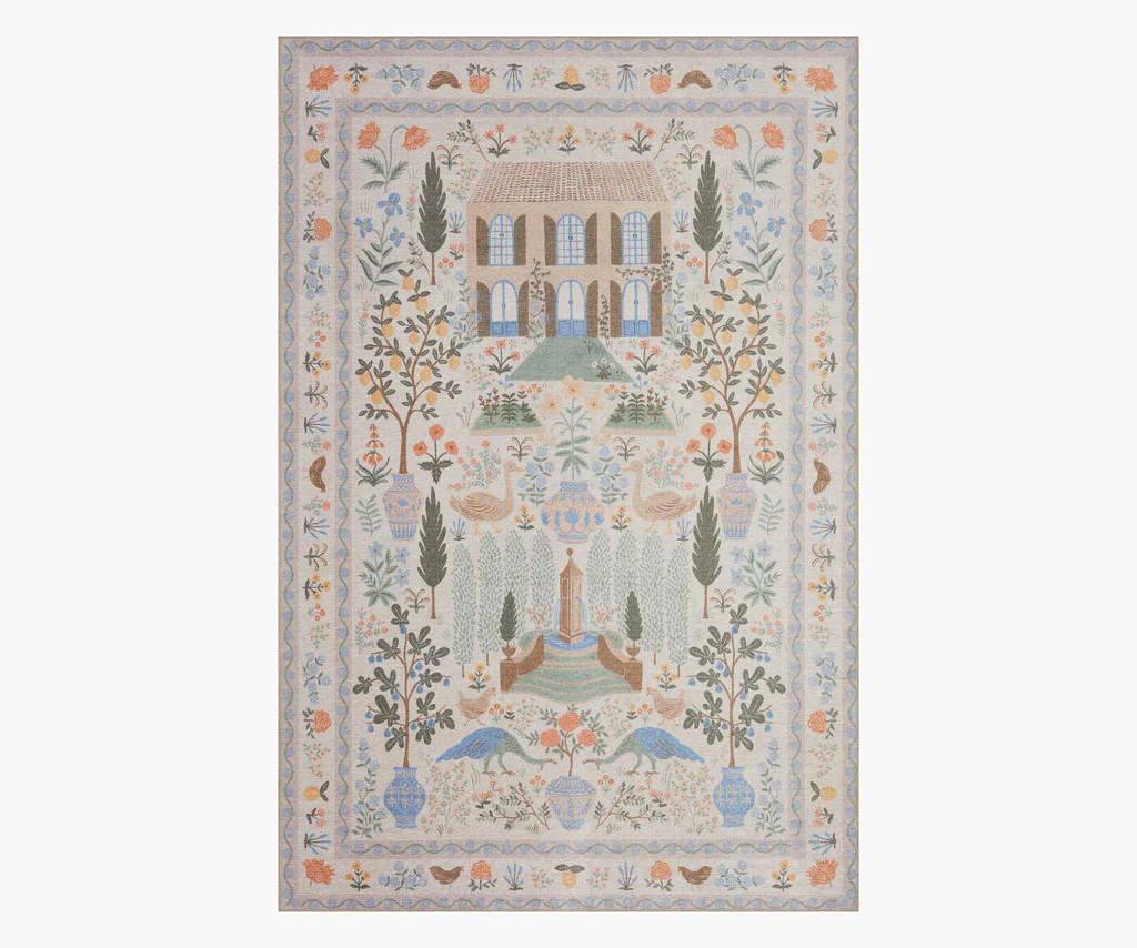 Menagerie Camont Printed Rug - Cream | Rifle Paper Co.