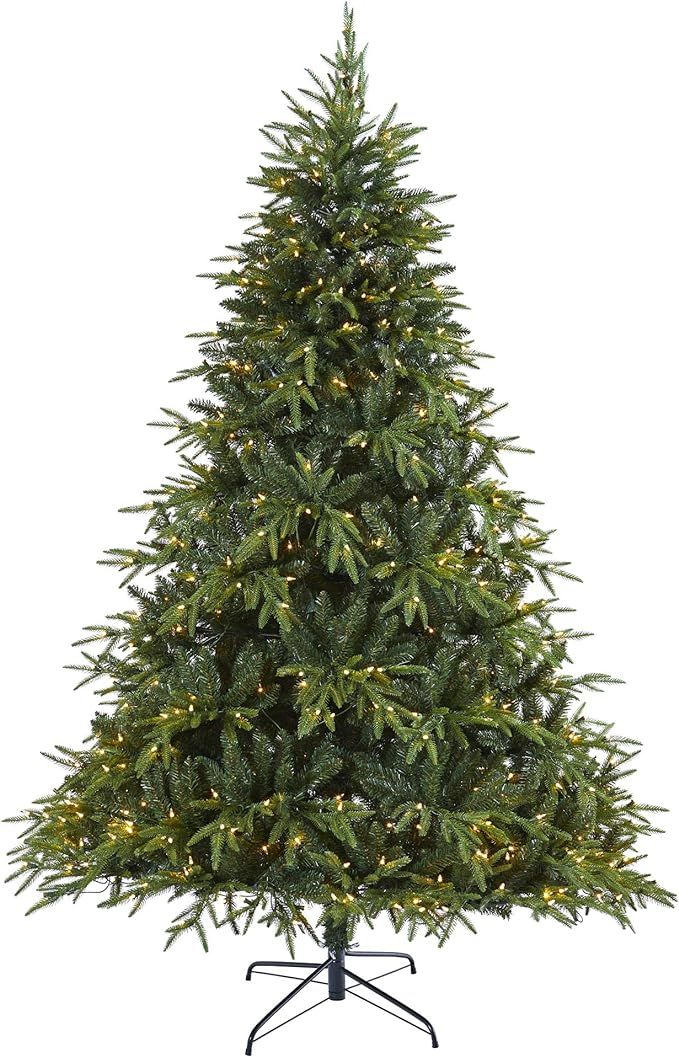 Nearly Natural 7ft. Colorado Mountain Fir â€œNatural Lookâ€  Artificial Christmas Tree wit... | Amazon (US)