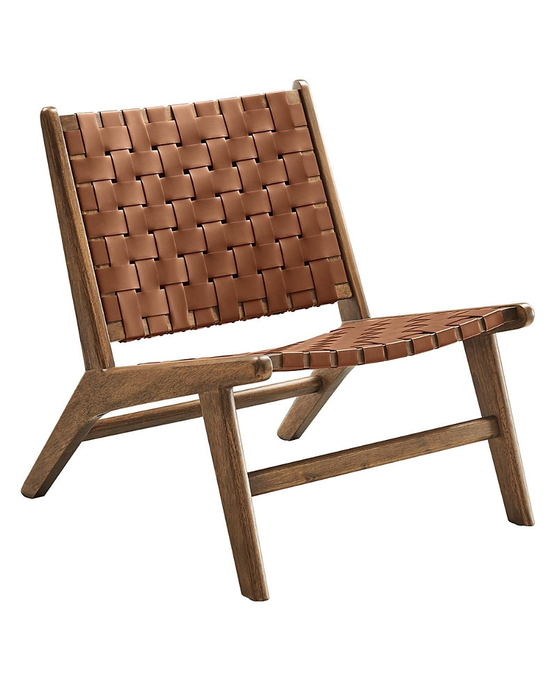 Modway Saoirse Leather Wood Accent Lounge Chair | Bloomingdale's (US)