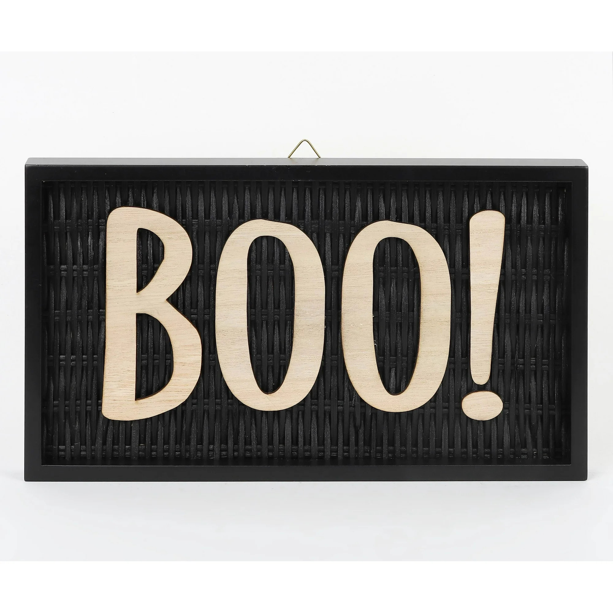 Boo Hanging Wall Sign Decoration, Black, 12", Halloween by Way To Celebrate | Walmart (US)