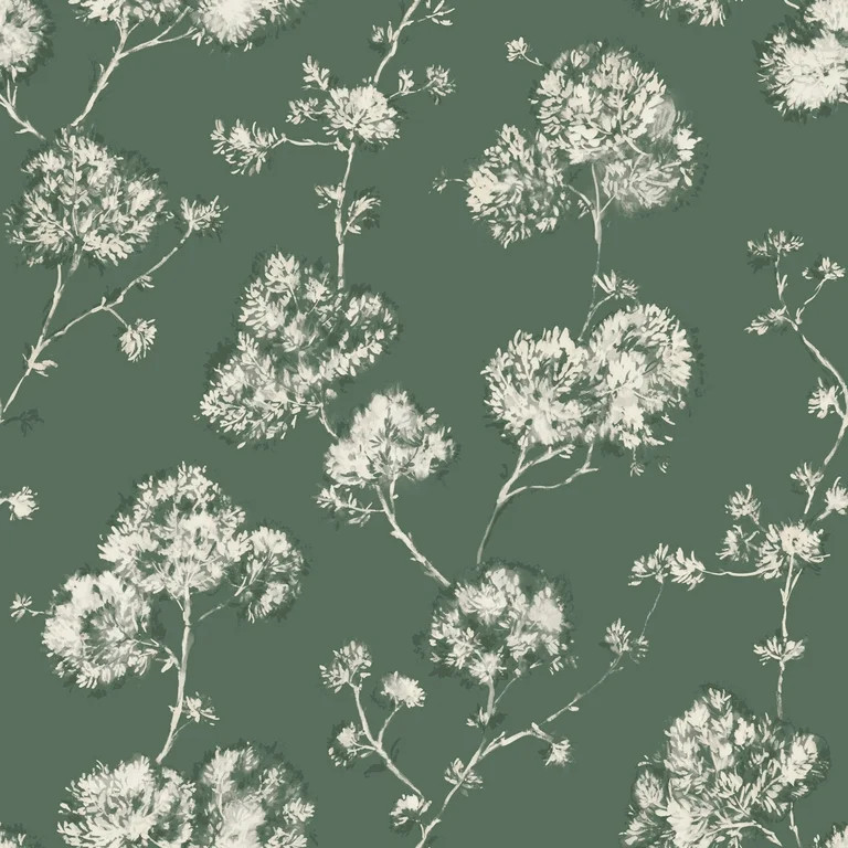 Mainstays Sage Green Bleached Floral, Peel and Stick Wallpaper 13.35 sq. ft. | Walmart (US)