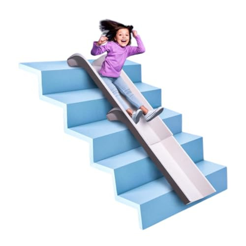 StairSlide 3-Pack Modular Indoor Slide for Home Staircases, White - Stair Attachment Ramps for Kids with Non-Slip Grip Bottom, Easy to Store, No Installation Needed | Amazon (US)