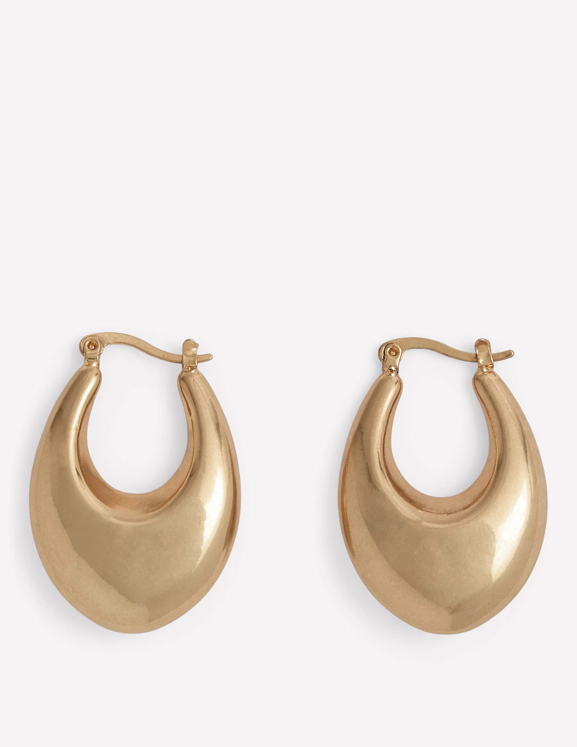 Chunky Curve Hoops-Gold Colour | Boden UK