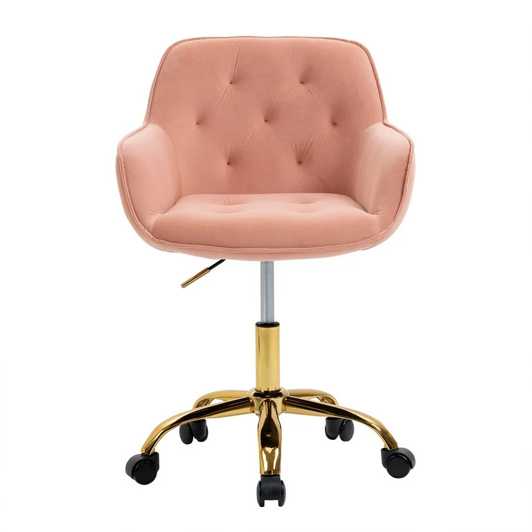 MOJAY Home Office Desk Chair Velvet Computer Chair with Armrest and Backrest,360°Swivel Height A... | Walmart (US)