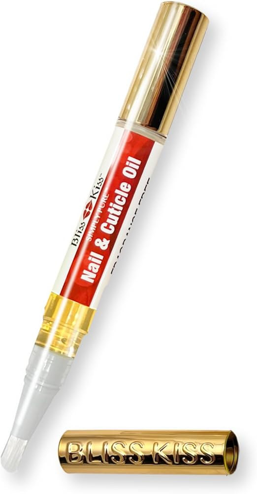 Bliss Kiss | 1 Fragrance Free | Nail Oil Cuticle Pen w/Vitamin E & Jojoba⏤Nail Strengthener Nai... | Amazon (US)