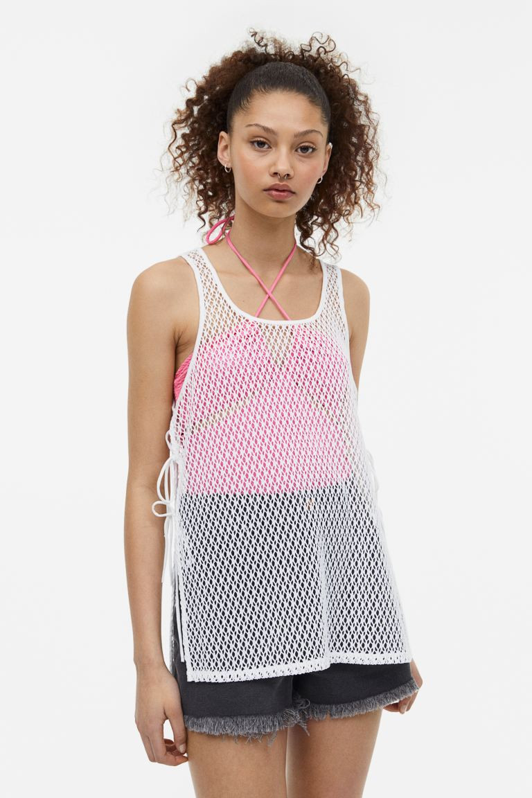 Crochet-look Tie-detail Tank Top | H&M (US + CA)