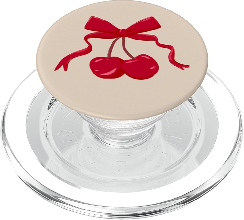 Coquette Cherry and Red Bow PopSockets MagSafe PopGrip for iPhone | Amazon (US)