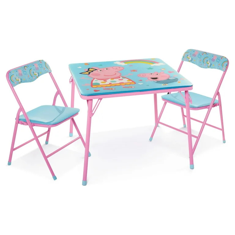 Peppa Pig Child 3-Piece Table and Chairs Set, Pink | Walmart (US)