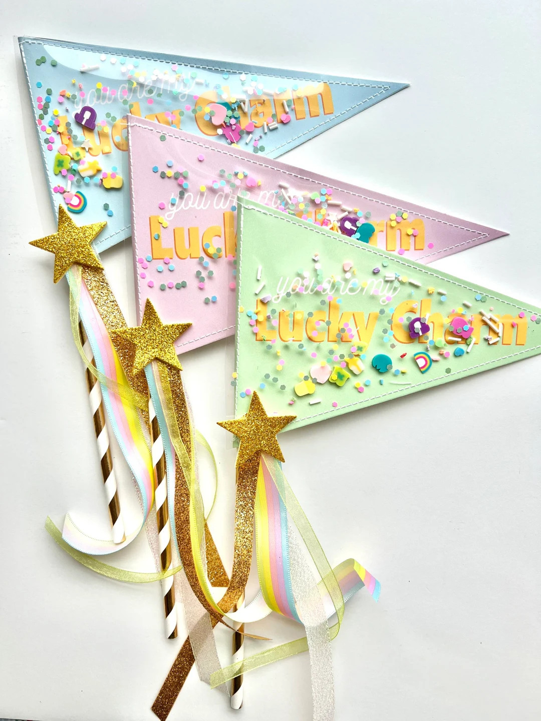 LUCKY CHARM Pennant Shaker Flags | Etsy (US)