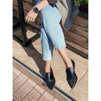 Women Black Leather Loafers With Closed Pointy Toe, Low Heel Oxford Shoes, Slip On Ballet Pumps, Handmade Casual Loafer Flat Shoes | Etsy (US)