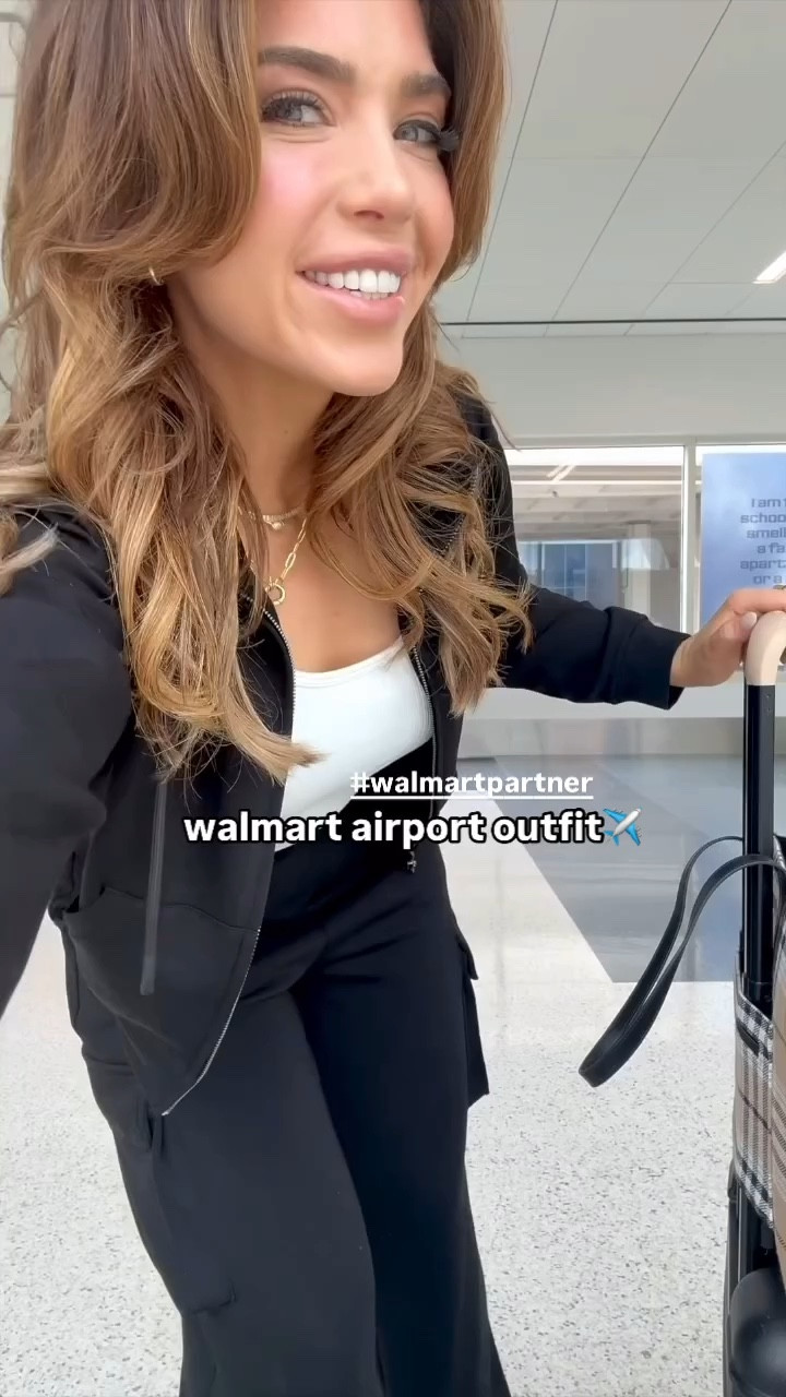 BACK IN STOCK‼️wearing a small in both pieces  #walmartpartner this set has been my go-to! The bottoms are a wide leg cargo pant & the top is a full zip 😊 Comes in more color options & feels like a high end brand for way less!😍 @walmartfashion #walmartfashion

#LTKVideo #LTKTravel #LTKStyleTip