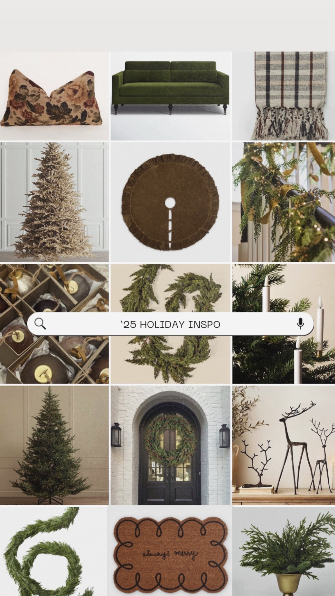 2025 Holiday Decor Inspo. Lots of browns and greens is my favorite as always 🤎

Follow along @new_vision_home on IG as I unfold more of the Christmas decor. 

#holidaydecor #neutraldecor 

#LTKHoliday #LTKSeasonal #LTKHome