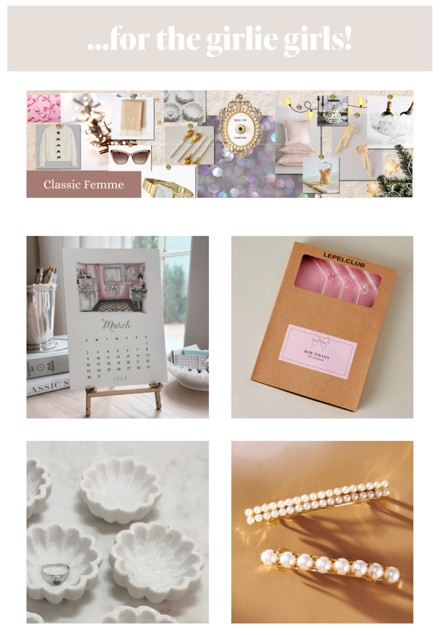 2024 GIFT GUIDE
#thedesignlog 

Gifts for the Classic Femme

#LTKGiftGuide #LTKHoliday