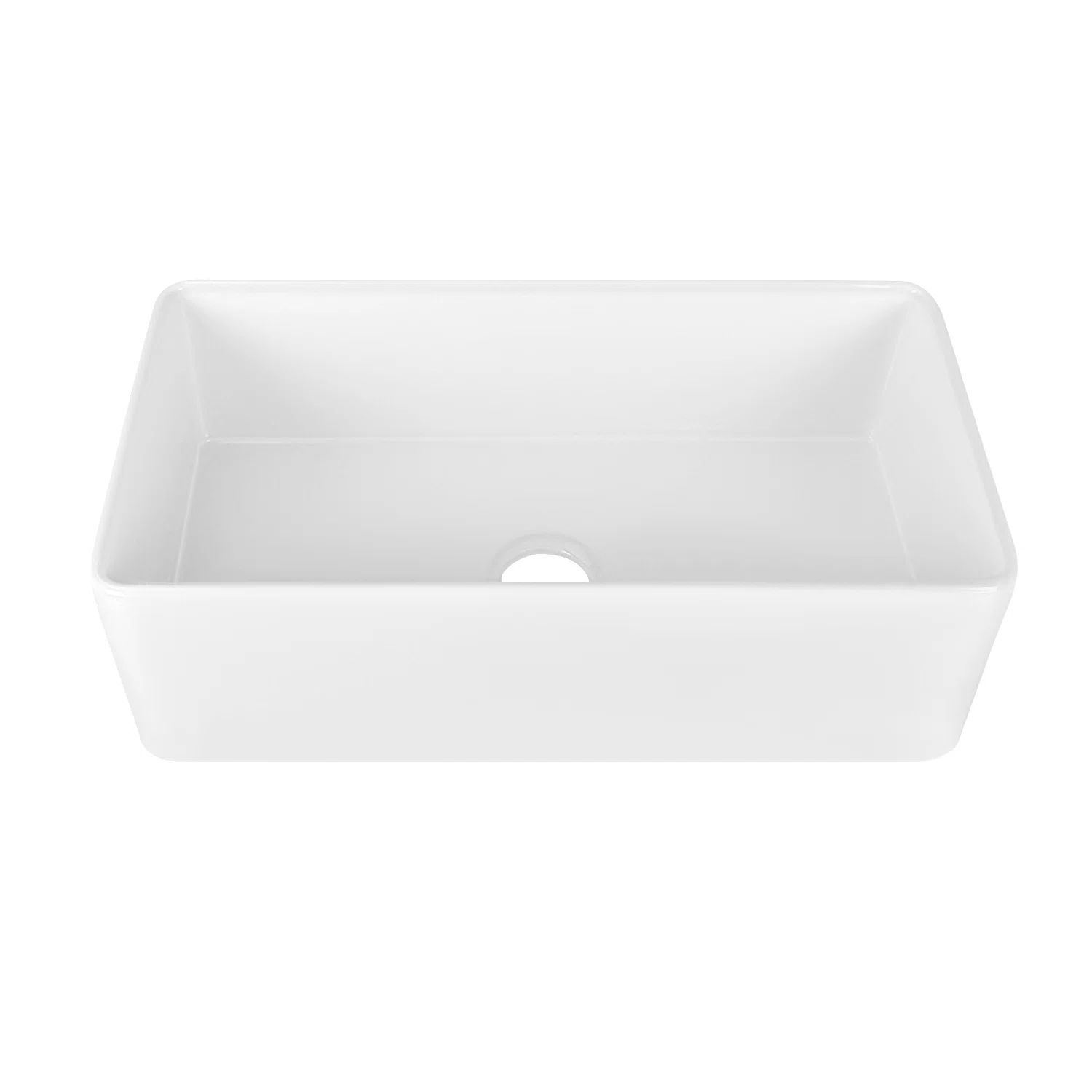 Grove Fireclay Farmhouse Kitchen Sink with Sink Grid and Basket Strainer | Wayfair North America