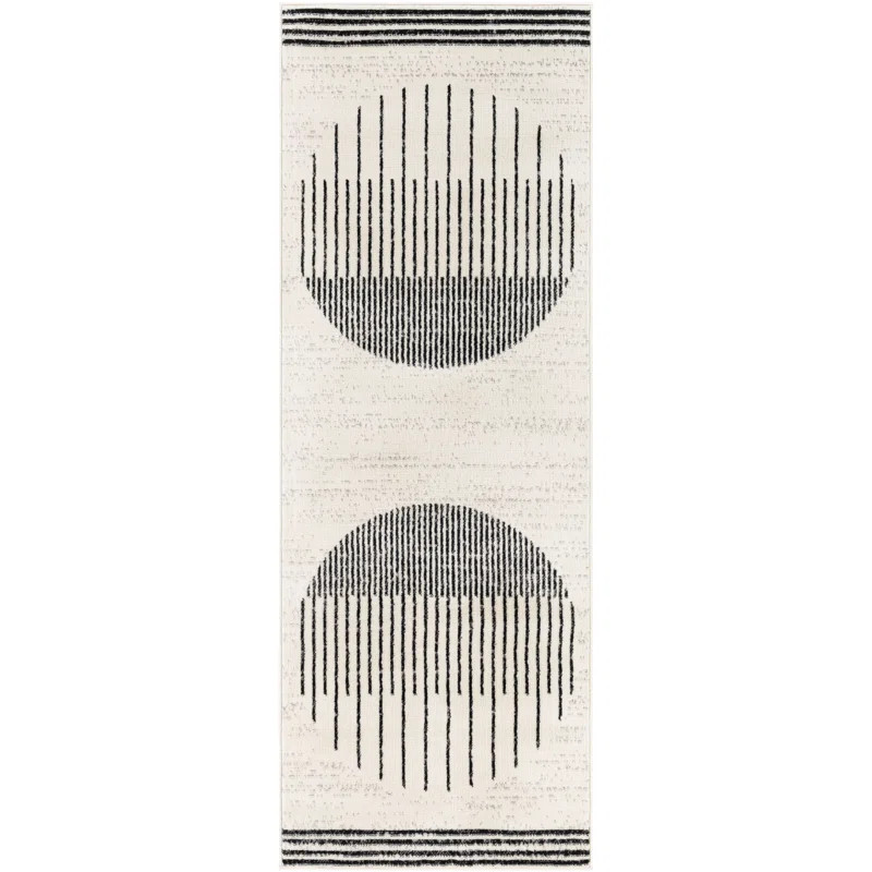 Corum Abstract Black/Ivory Area Rug | Wayfair Professional