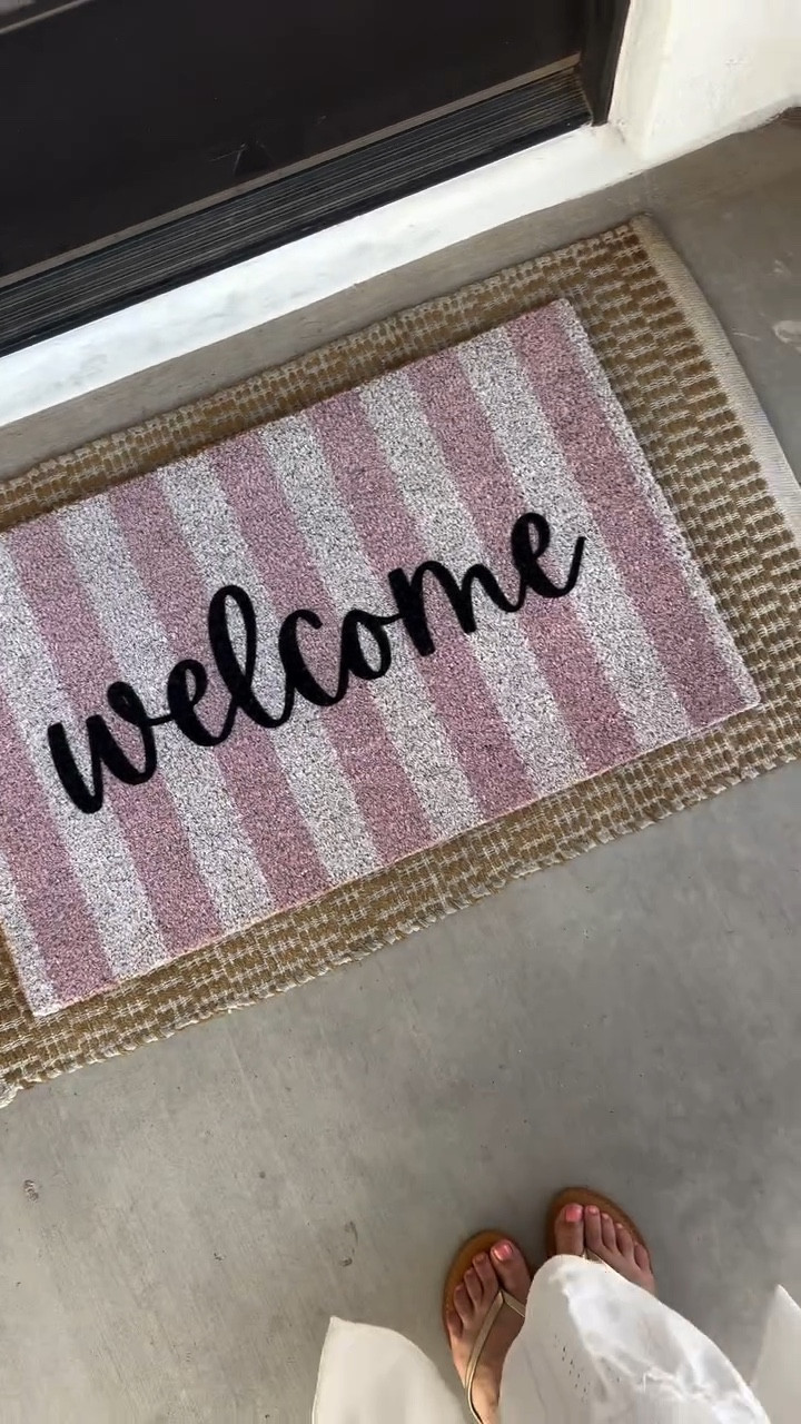 These pink & white striped mats are back and they’ve been such a favorite this week!! 💕🎀

Comment PINK for a dm with the 🔗

#girlythings #pinkdecor #pinkhome #pinkhomedecor #doormatsofinstagram