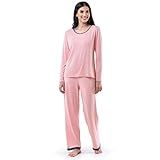 Fruit of the Loom Women's Long Sleeve Tee and Pant 2 Piece Sleep Set | Amazon (US)