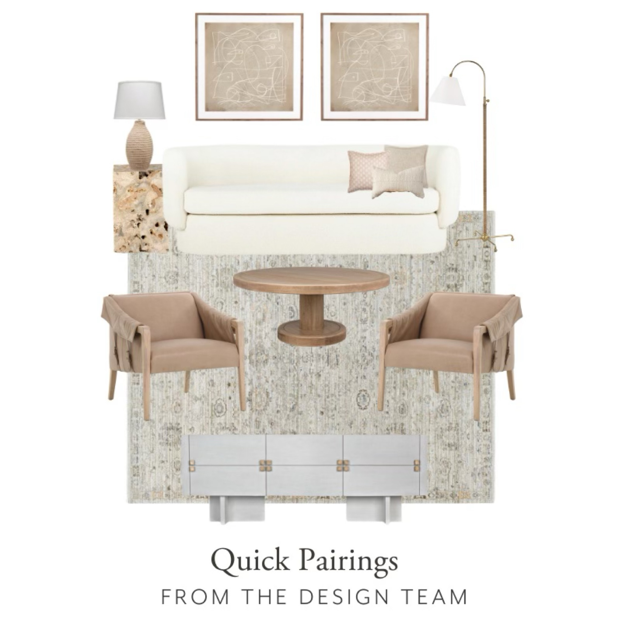 Shop our Quick Picks From Our Design Team for an effortless designer look. Shop this complete living space here  