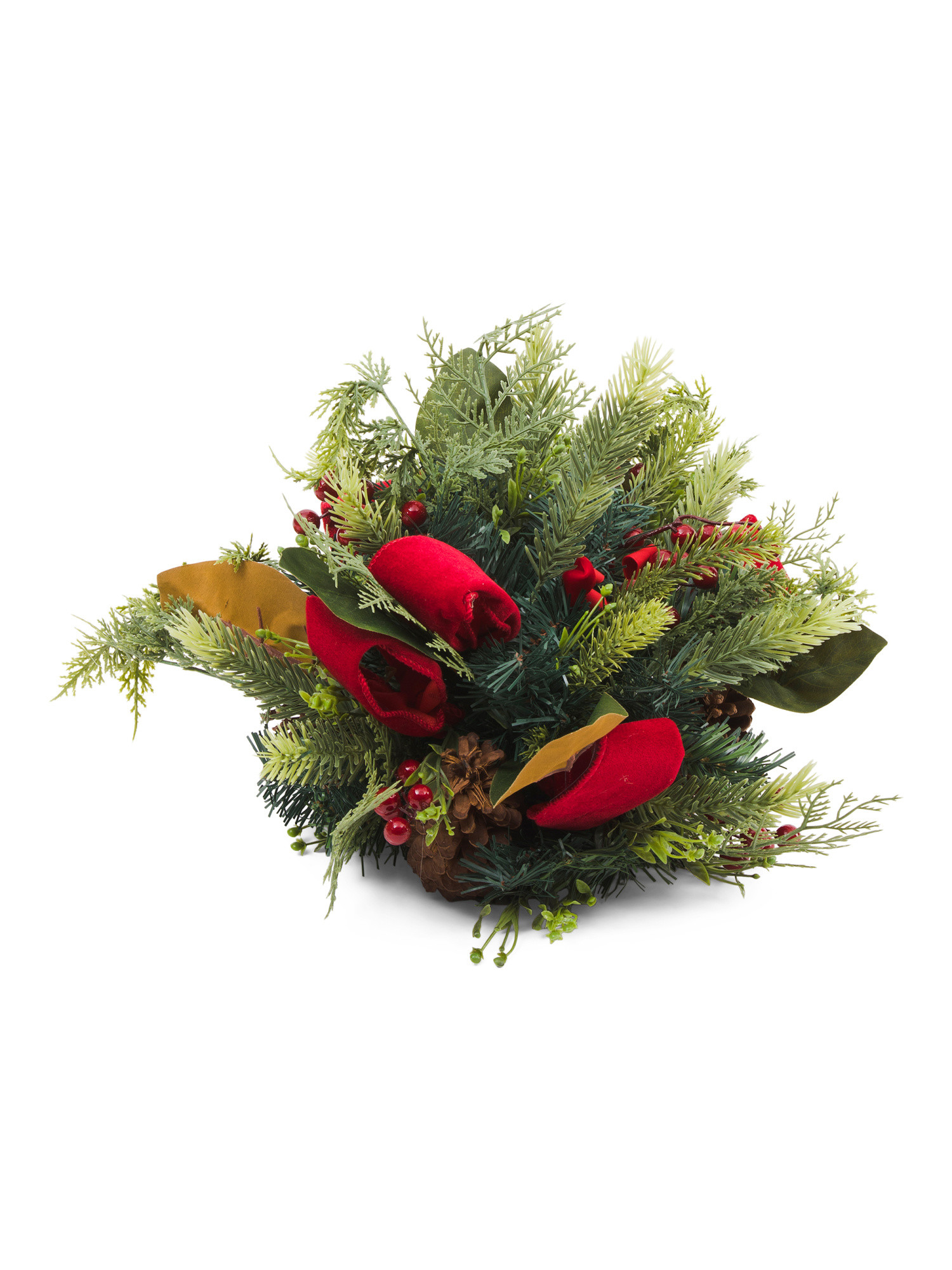 9in Real Touch Pine And Berries Hanging Kissing Ball | Plants & Planters | Marshalls | Marshalls