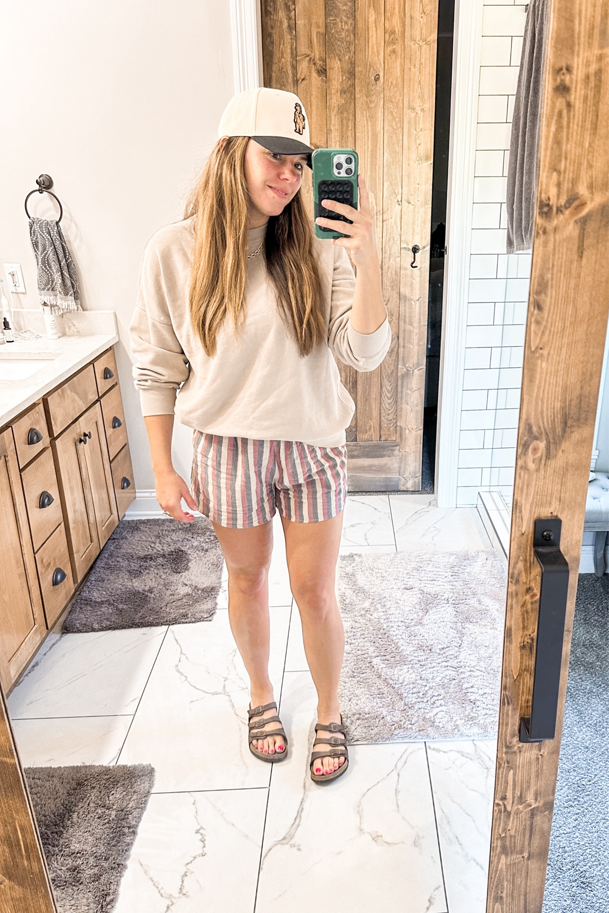 School drop off- easy and on trend! Boxer short trend. Sweatshirt. Field and stream Morgan Wallen. Trucker hat. Birkenstocks. Mom fit. Easy mom outfit. Abercrombie and fitch. Amazon finds. 

#LTKBacktoSchool #LTKFamily #LTKMidsize