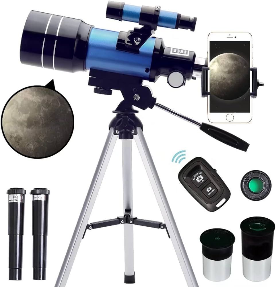 ToyerBee Telescope for Adults & Kids, 70mm Aperture (15X-150X) Portable Refractor Telescopes for ... | Amazon (US)