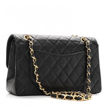 Caviar Quilted Small Double Flap Black | FASHIONPHILE (US)