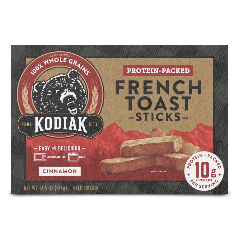 Kodiak Protein-Packed Cinnamon French Toast Sticks, 14.5 oz Box (Frozen) | Walmart (US)
