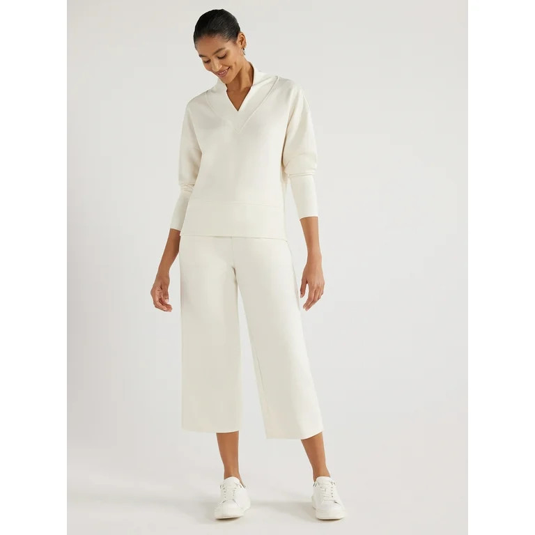 Scoop Women's Cropped Ultimate ScubaKnit Lounge Pants, Sizes XS-2XL | Walmart (US)