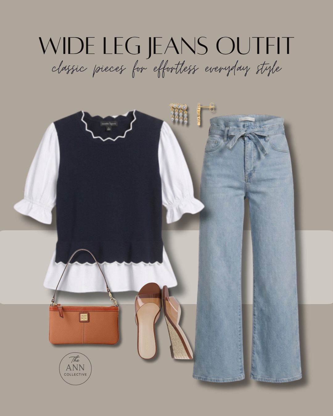 Wide leg jeans are one of my favorite everyday staples. Pair them with a feminine knit top, neutral wedges, and a classic handbag for an effortless outfit you’ll wear again and again.

#LTKootd