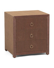 Quinn 3 Drawer Raffia Table | Marshalls