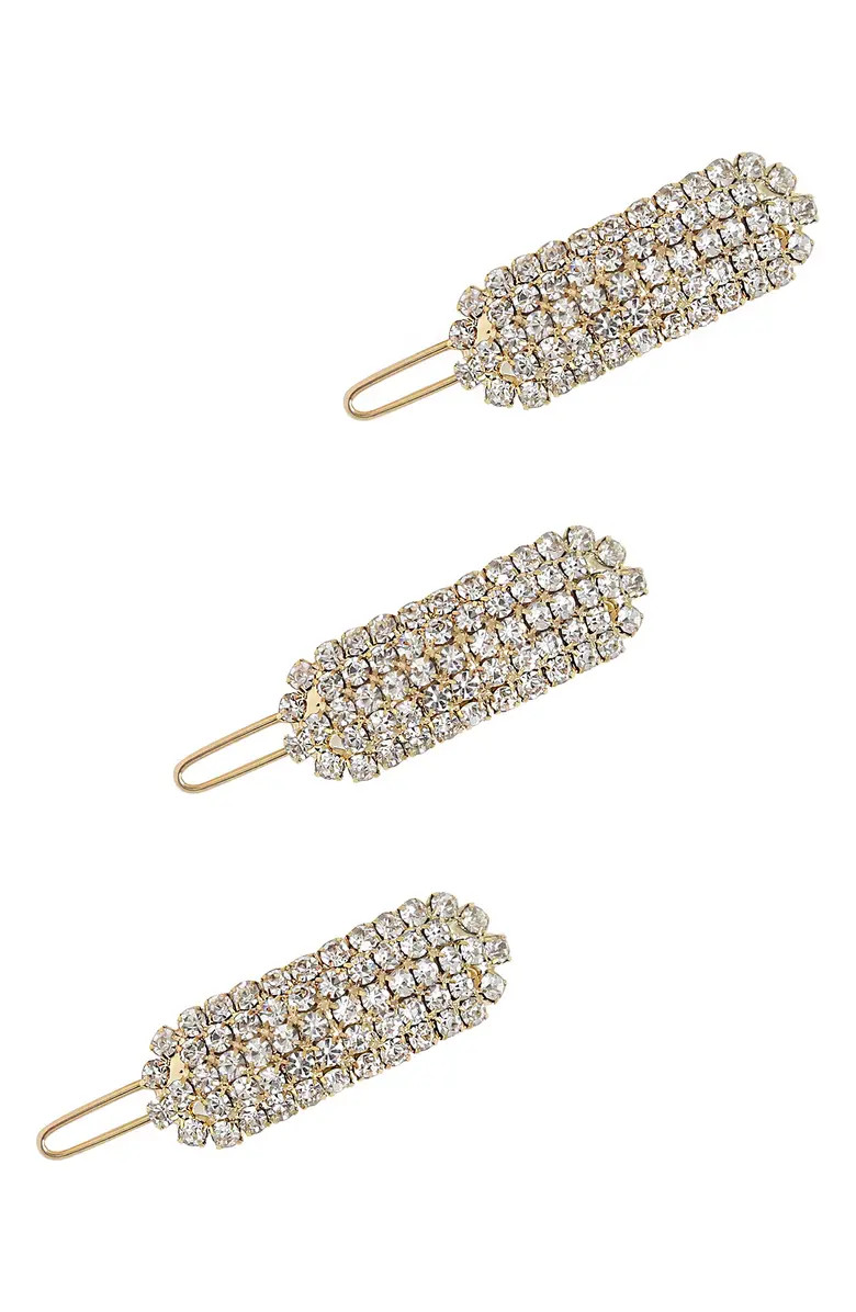 3-Pack Crystal Barrettes | Nordstrom