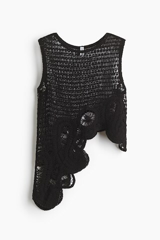 H & M - Top asymétrique façon crochet - Noir | H&M (FR, IT, ES, PT, BE)