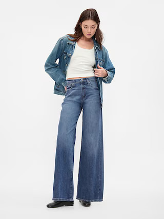 High Rise Wide-Leg Jeans | Gap Factory