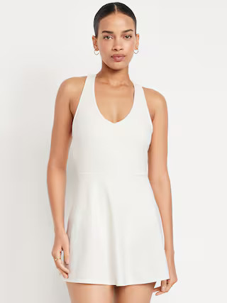 Matte Tie-Back Swim Dress | Old Navy (US)