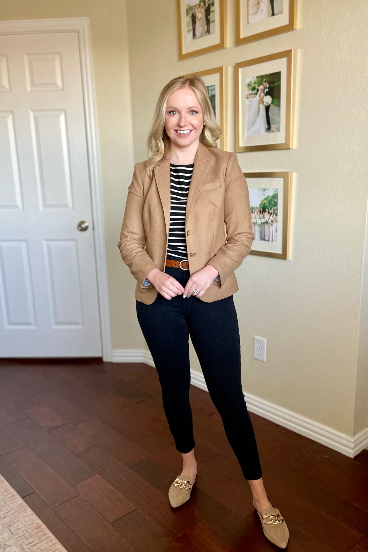 Wearing a 2P in jeans, 2P in blazer, XS in tshirt and 6 in shoes | teacher outfit, business casual, workwear #competition 

#LTKSeasonal #LTKFind #LTKworkwear